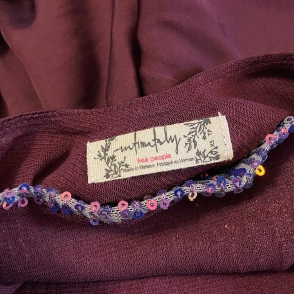 FREE PEOPLE Turn It On Purple Sequin Bandeau/Cami NWT $68 MSRP Size XS - Picture 10 of 10